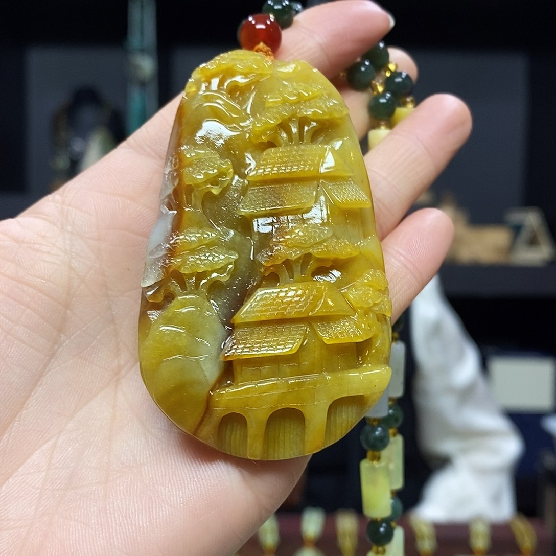 岫玉挂件手链未镶嵌