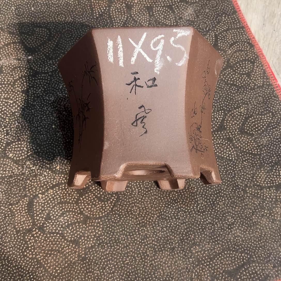 不***～天心紫砂手工花盆