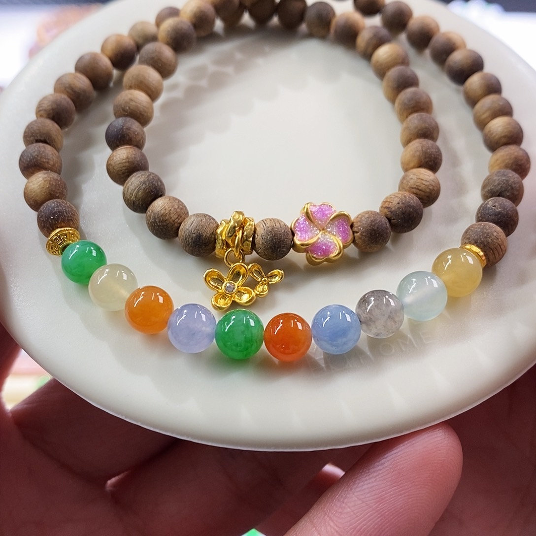 颈饰未镶嵌翡翠双圈