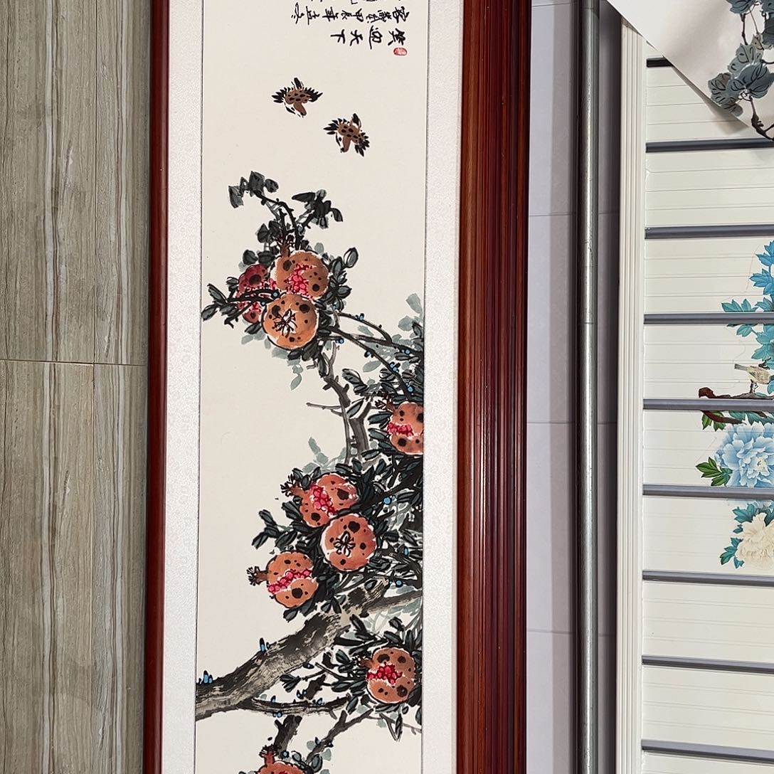 国画书画作品带框163×48