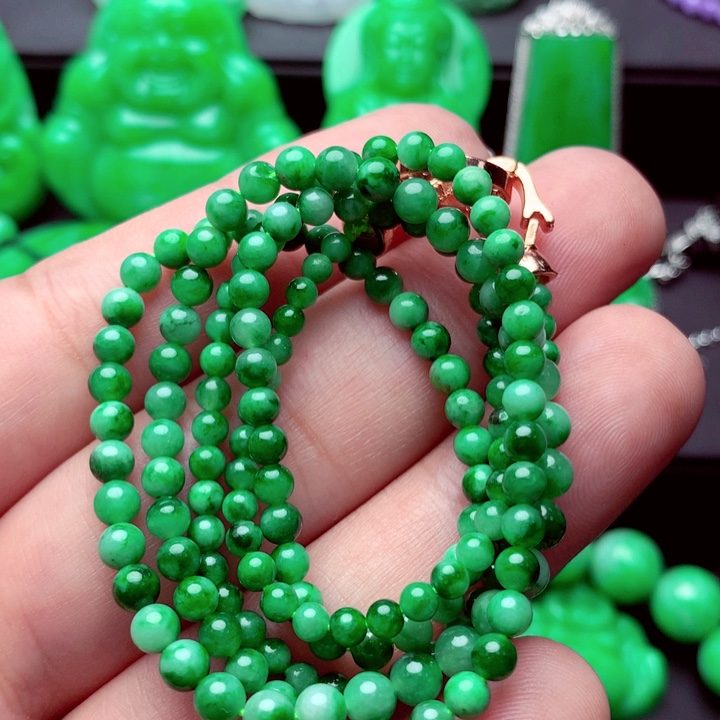 翡翠未镶嵌毛衣链