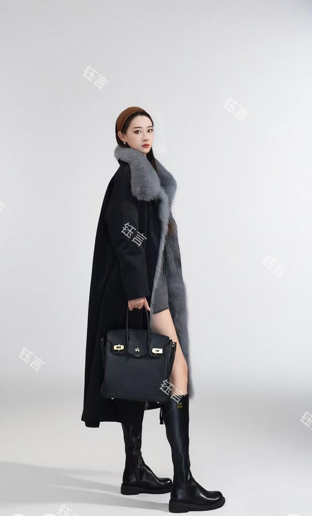 【格林故事】冬季保暖长款宽松型厚款派克服翻领加厚设计师