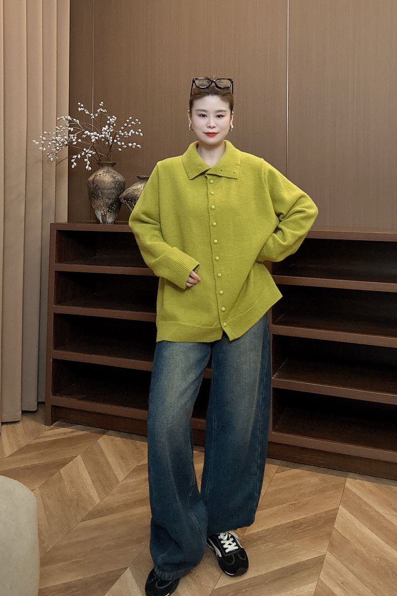 2025新款冬季poLo领口纯色女士百搭休闲显瘦针织毛衣长袖韩版