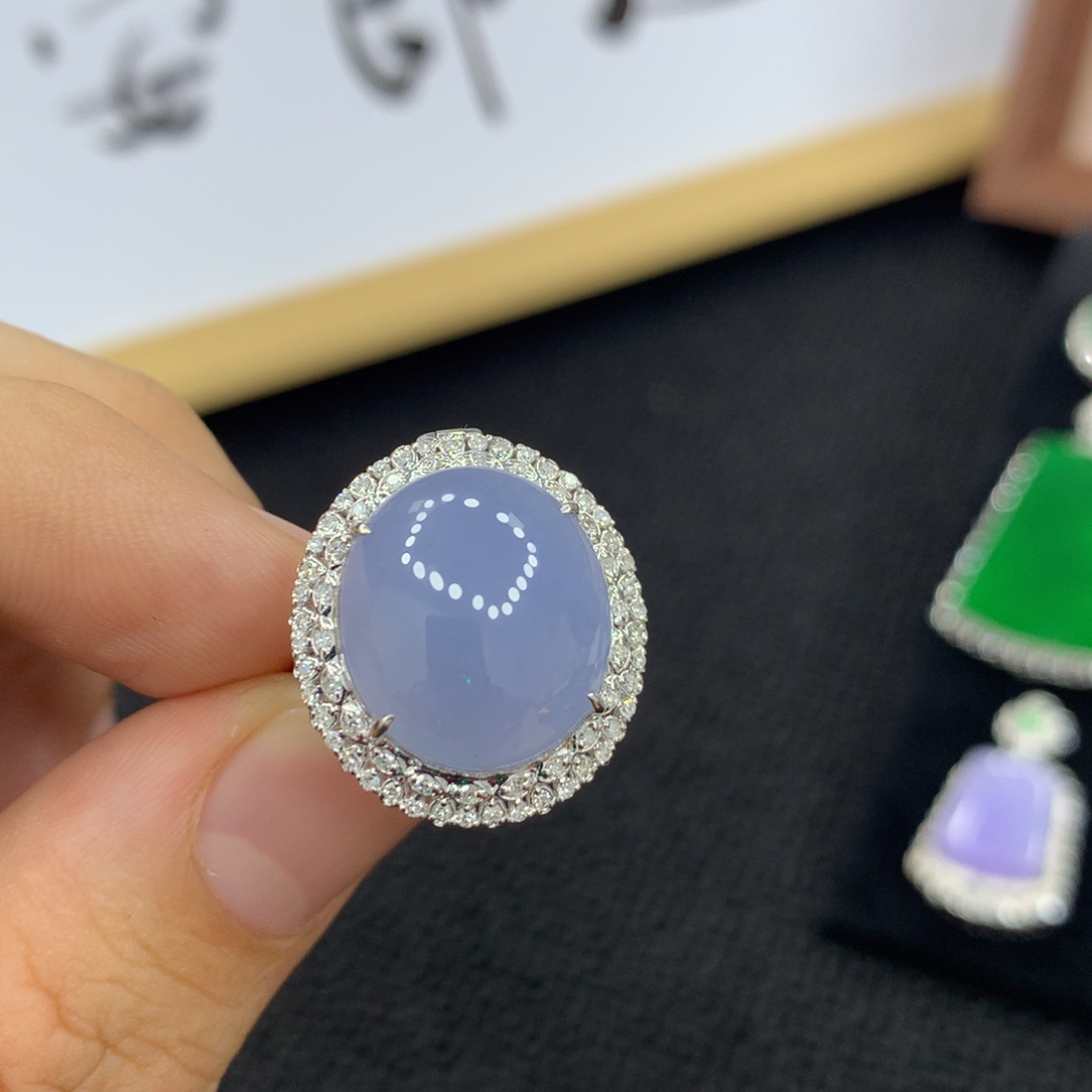 18K金镶嵌戒指翡翠如***1戒指