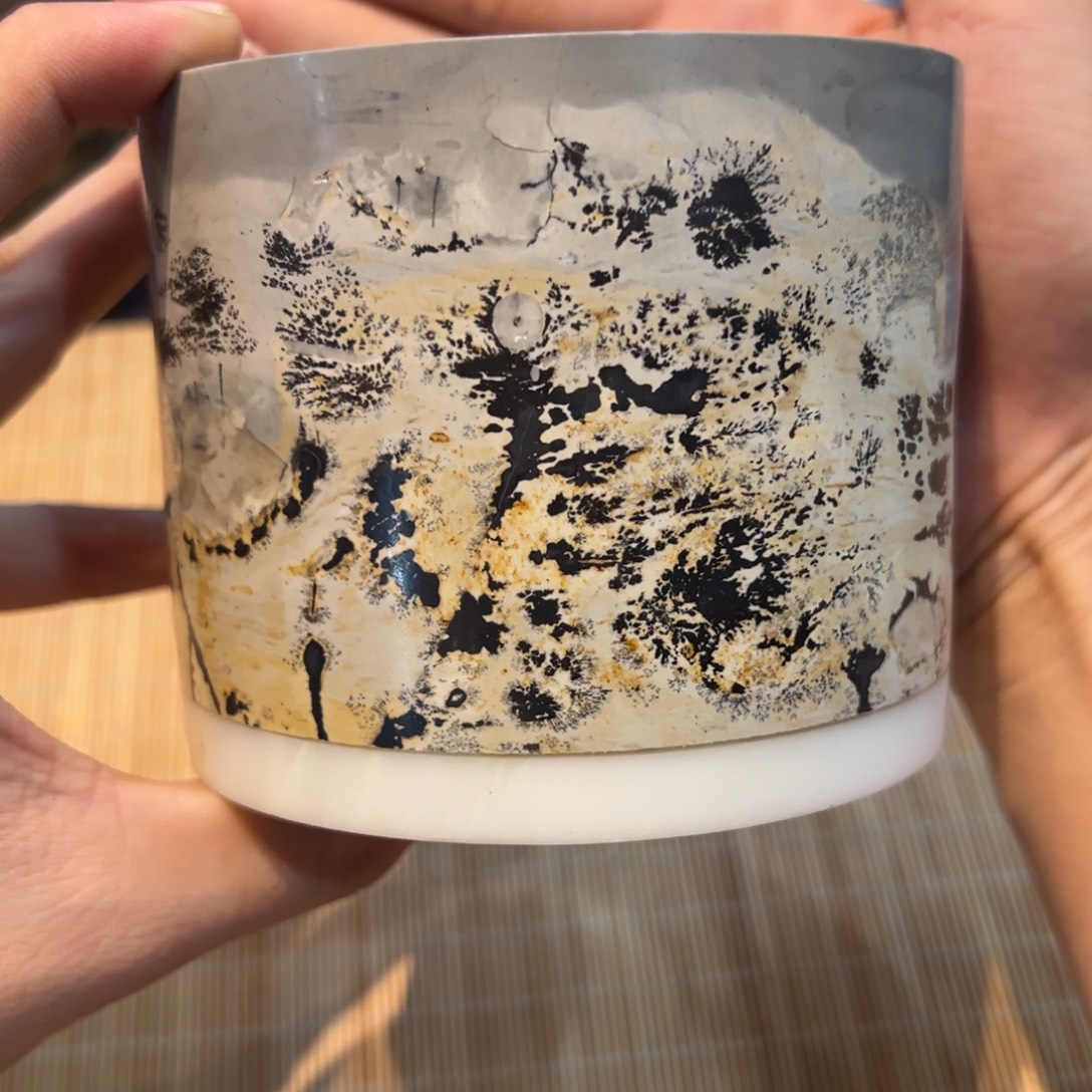 习***…天然国画石六君子桶