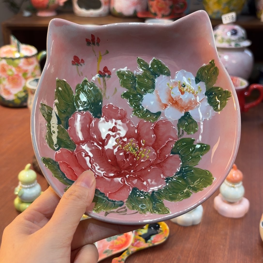 景德镇手绘高温釉下彩陶瓷茶具