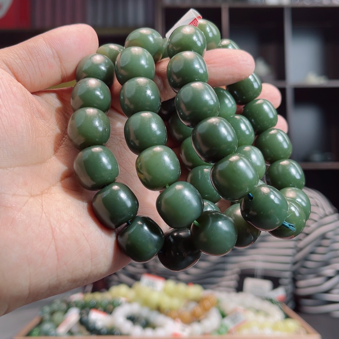 和田玉手链未镶嵌手串辽宁鞍山河磨玉多样性拍一发一16