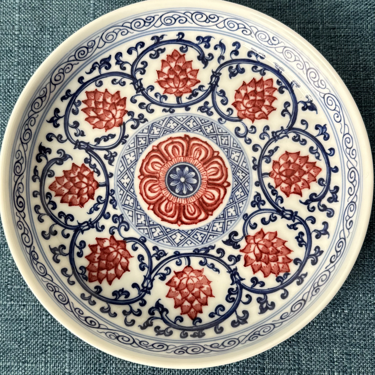 当代青花釉里红壶承