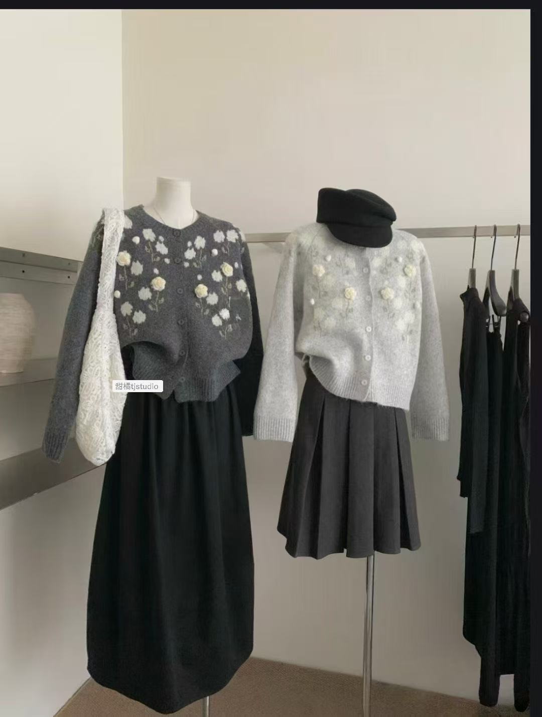 橘柚【H901-H999】ins韩版早秋新款简约百搭气质慵懒针织衫毛衫