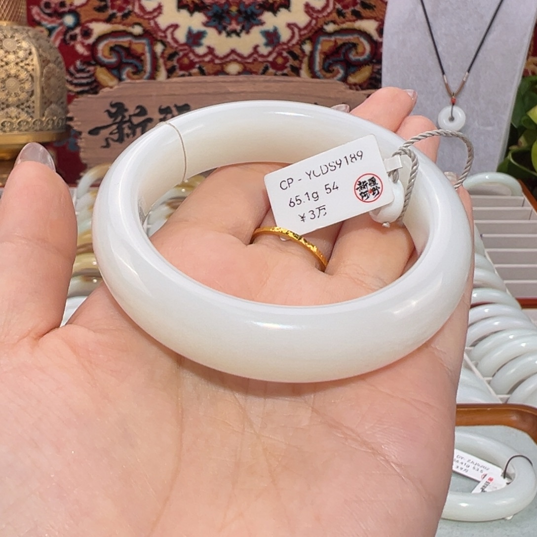 和田玉未镶嵌手镯新疆和田玉羊脂白