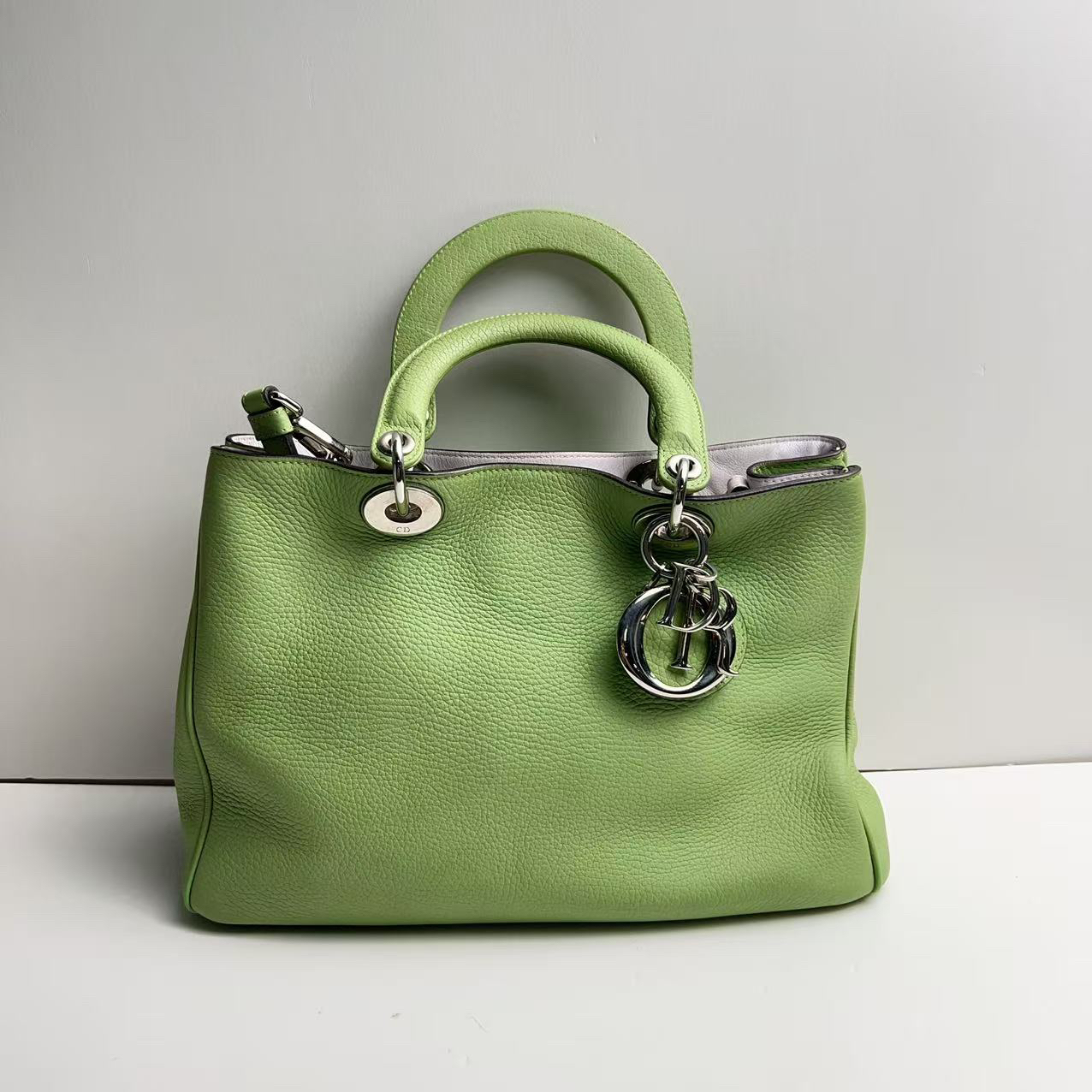 95新 DIOR/迪奥 迪奥绿色百搭手提包