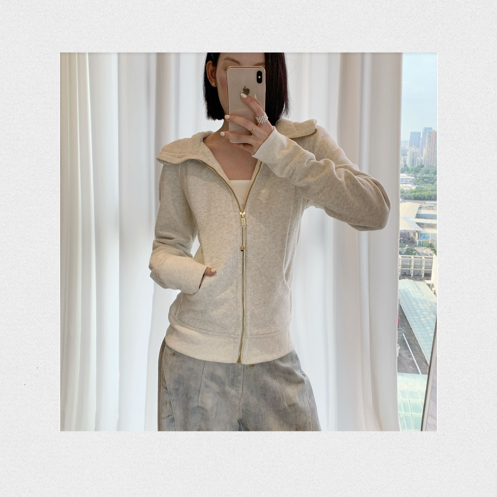 【scuba修身款】秋冬加绒连帽运动长袖休闲卫衣外套运动卫衣  WT