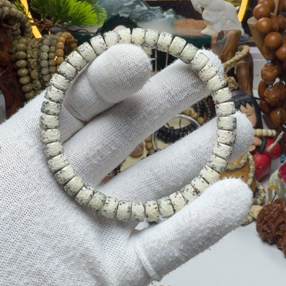 星月菩提手串1号车尺寸8.5石玉星嘎单圈