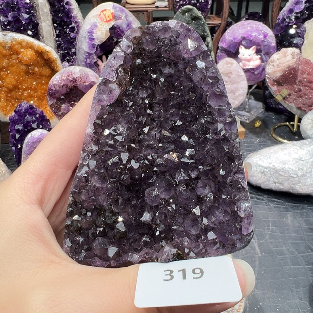 紫晶珠宝半成品未镶嵌