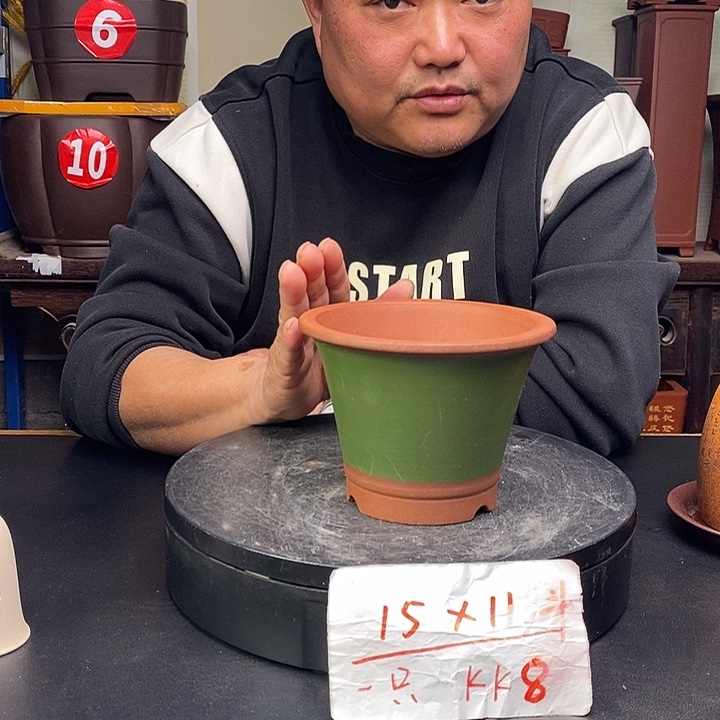 紫砂花盆货号一只K8