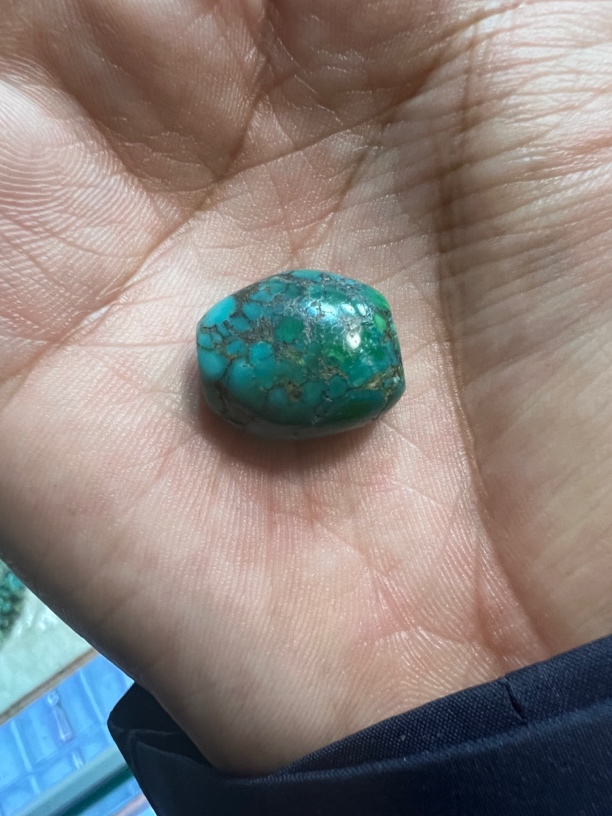 非金属陶瓷吊坠 藏系原矿老松石品相完美