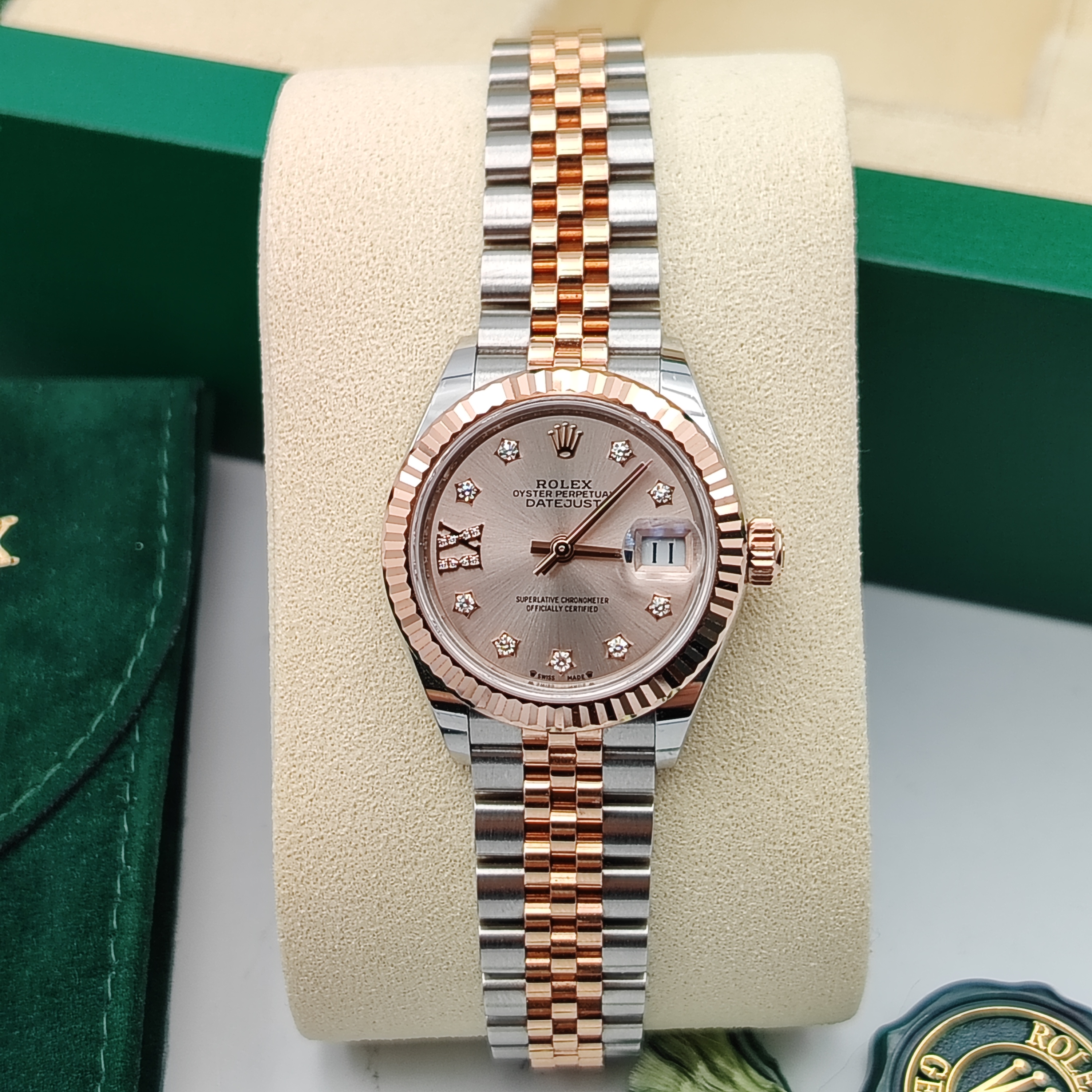 99新 Rolex/劳力士 日志系列279171/28mm/粉条星星钻/女表/机械