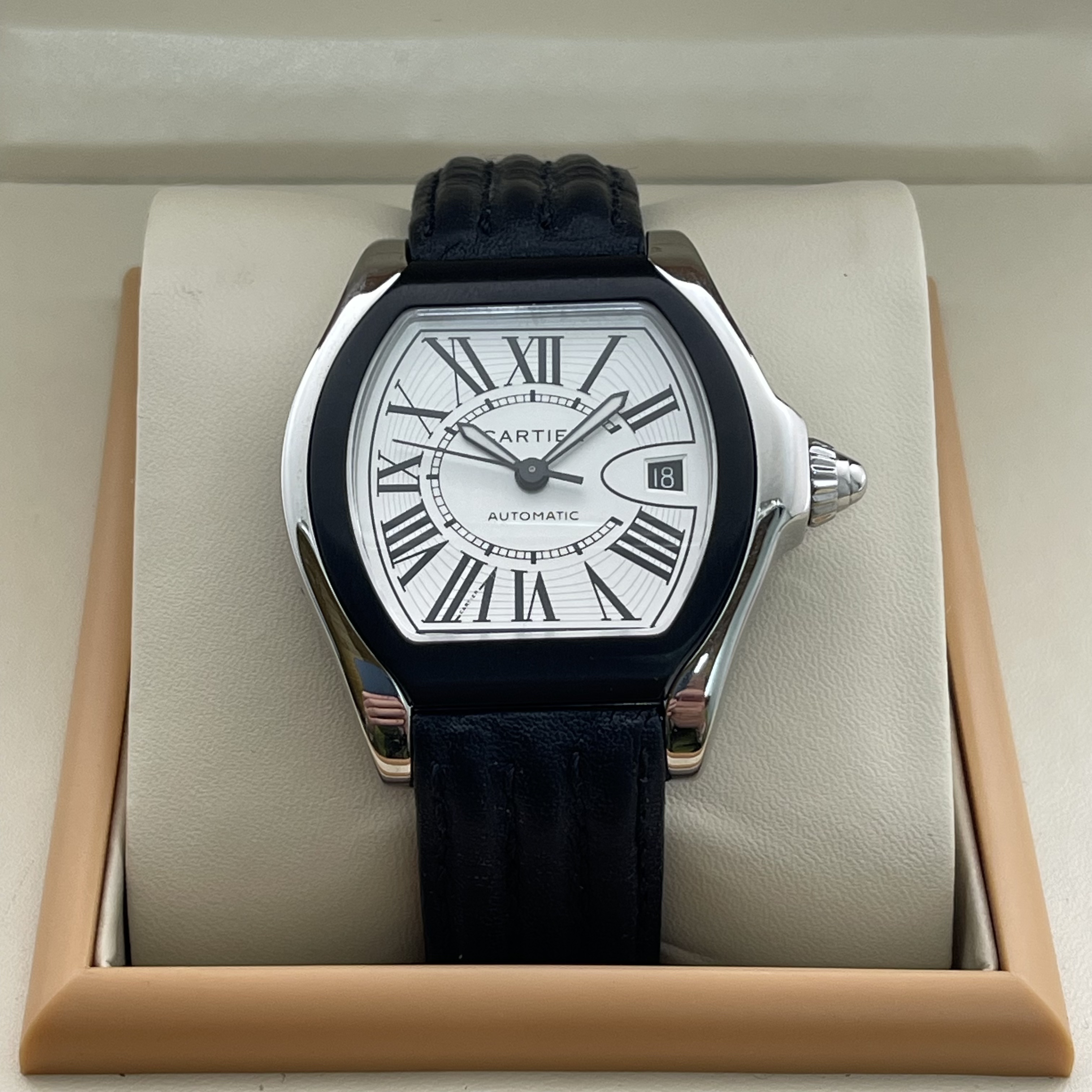 95新 Cartier/卡地亚 跑车/A83424/自动机械/46*45mm/工价38100