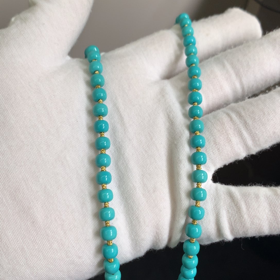 绿松石玉化项链未镶嵌