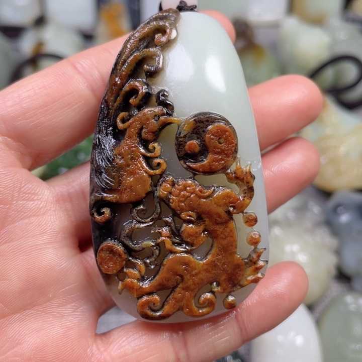 和田玉未镶嵌挂件