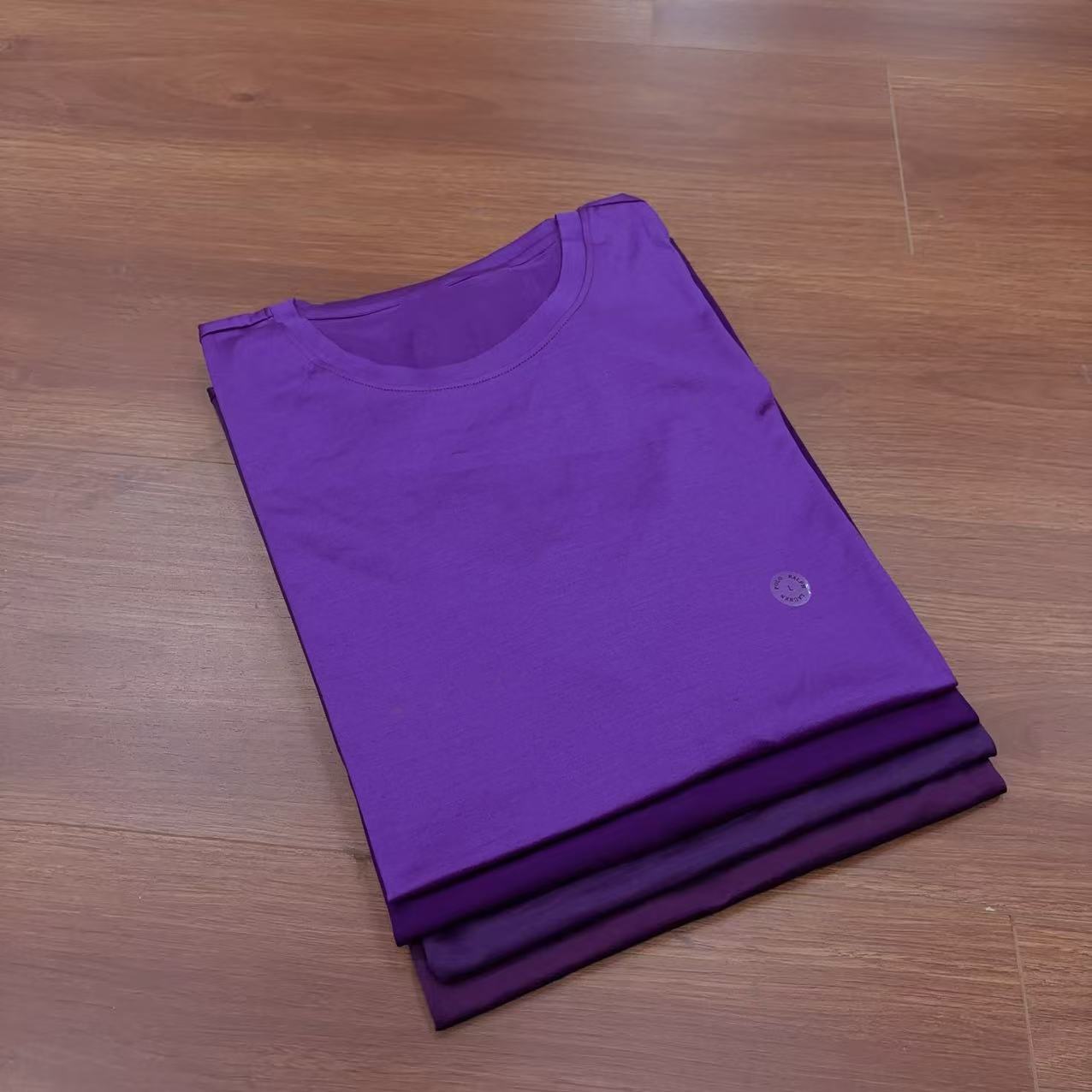 RL/蓝紫系/圆领纯棉短袖T
