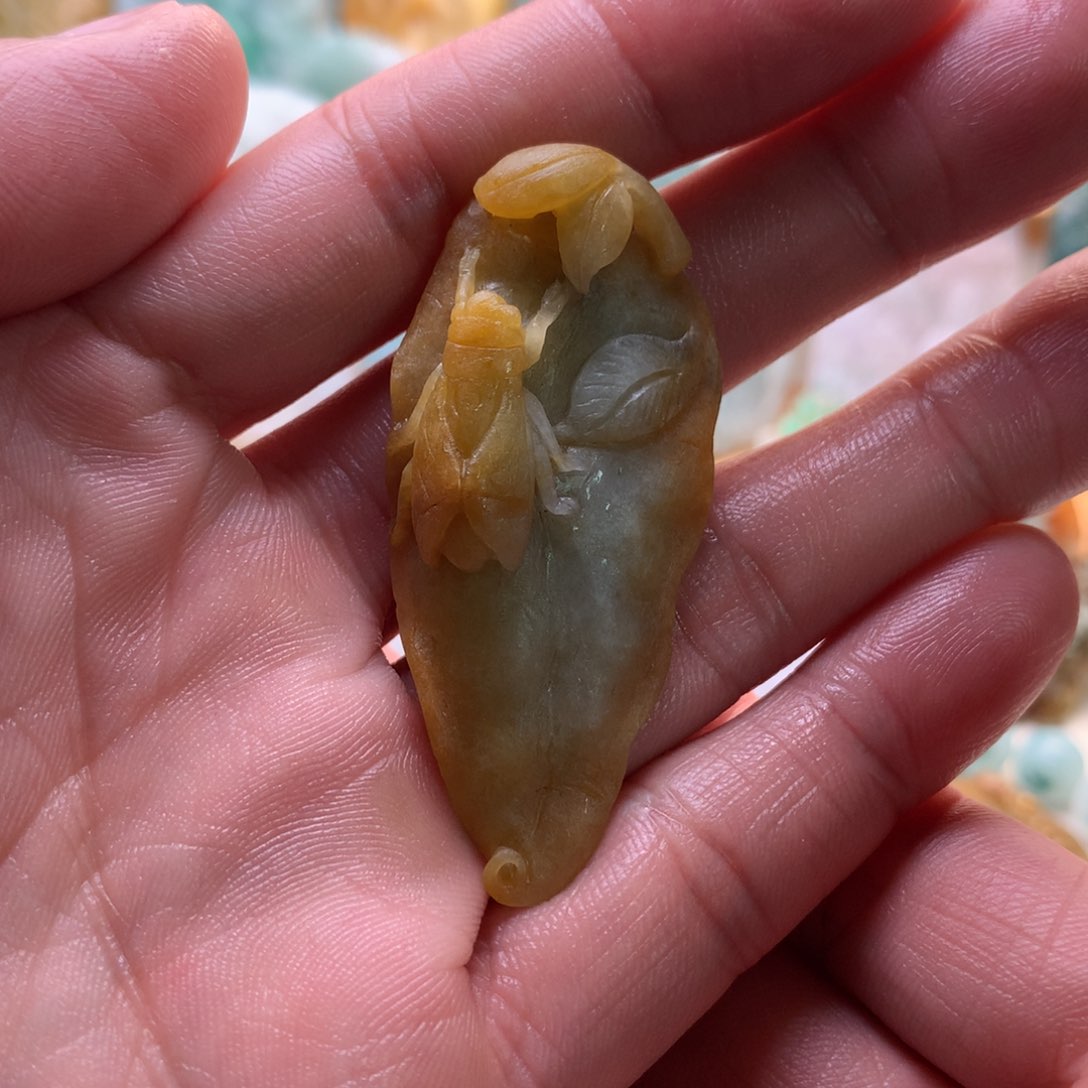 定制翡翠未镶嵌叶子