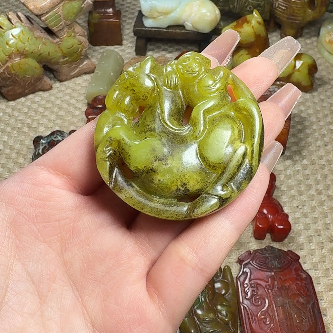 白玉菩提吊坠挂件