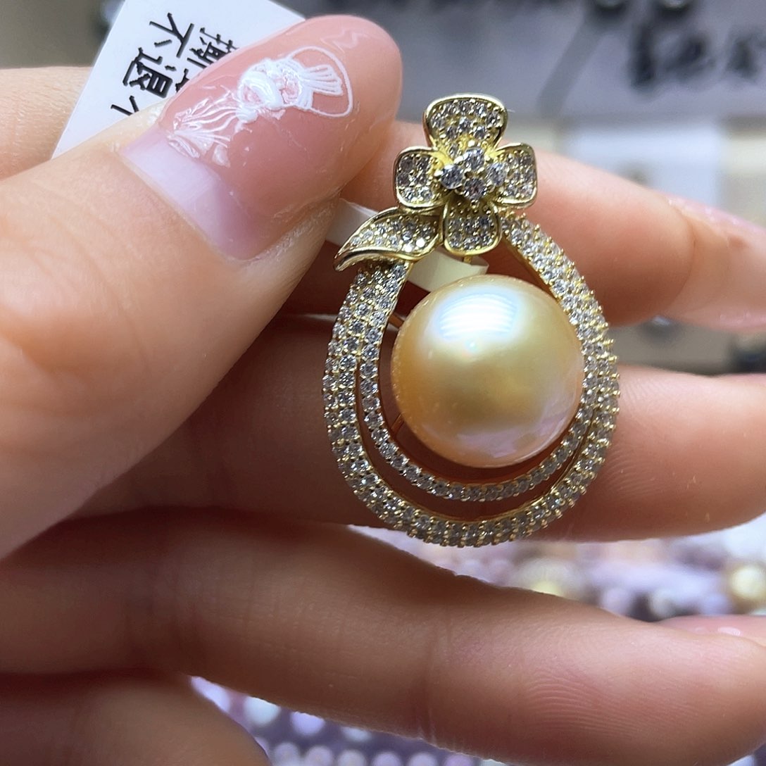 海水珍珠颈饰银S925镶嵌