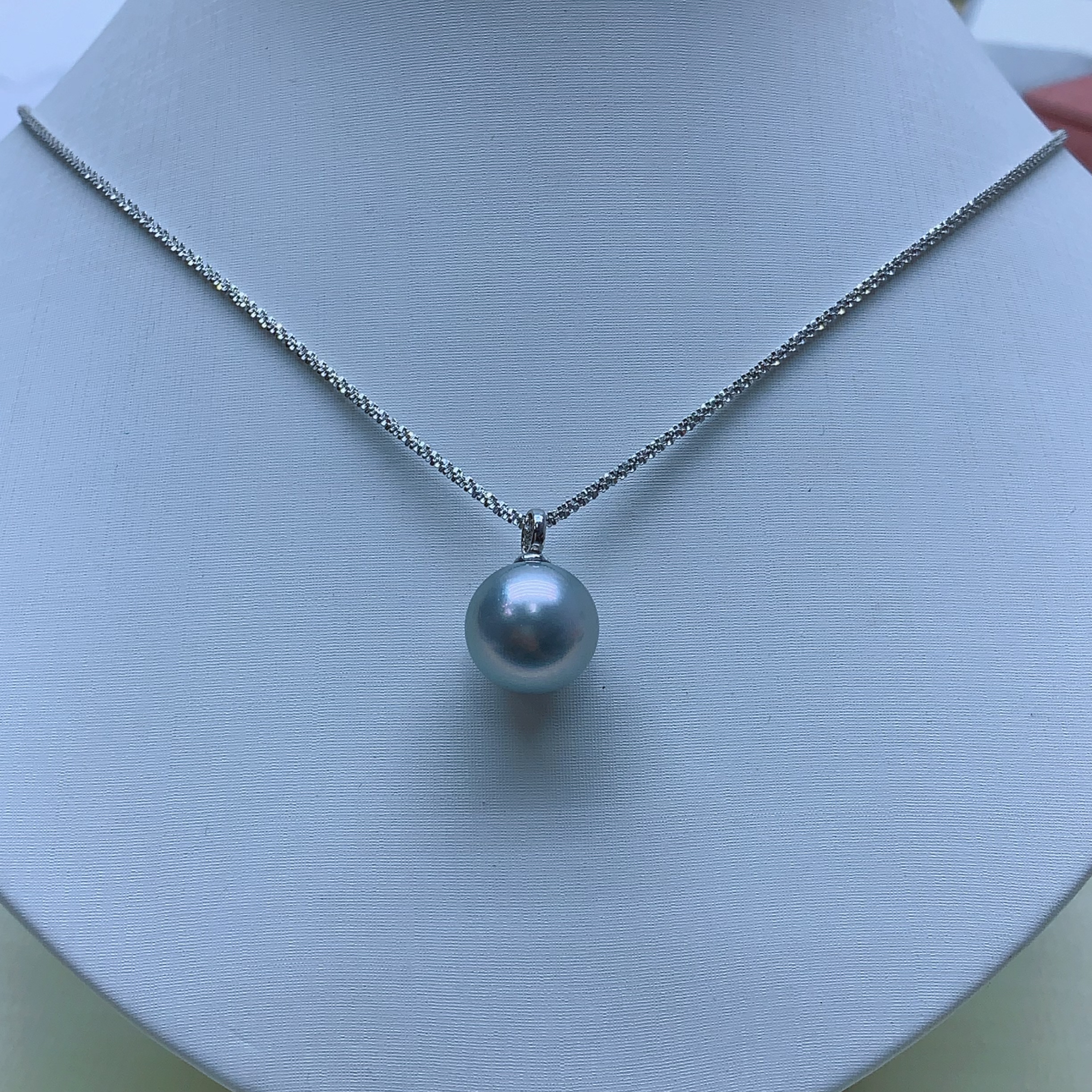 S925银海水大溪地珍珠吊坠13-14MM Y301