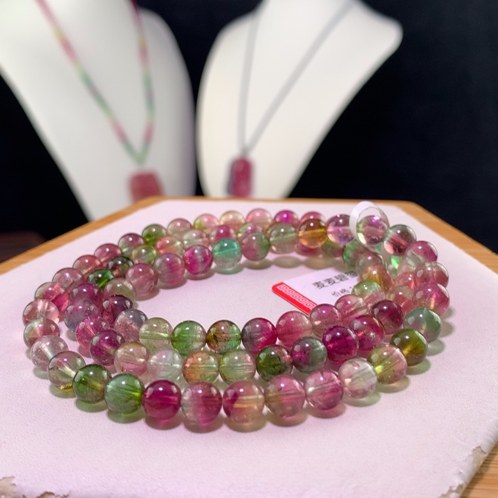 双色碧玺手链未镶嵌