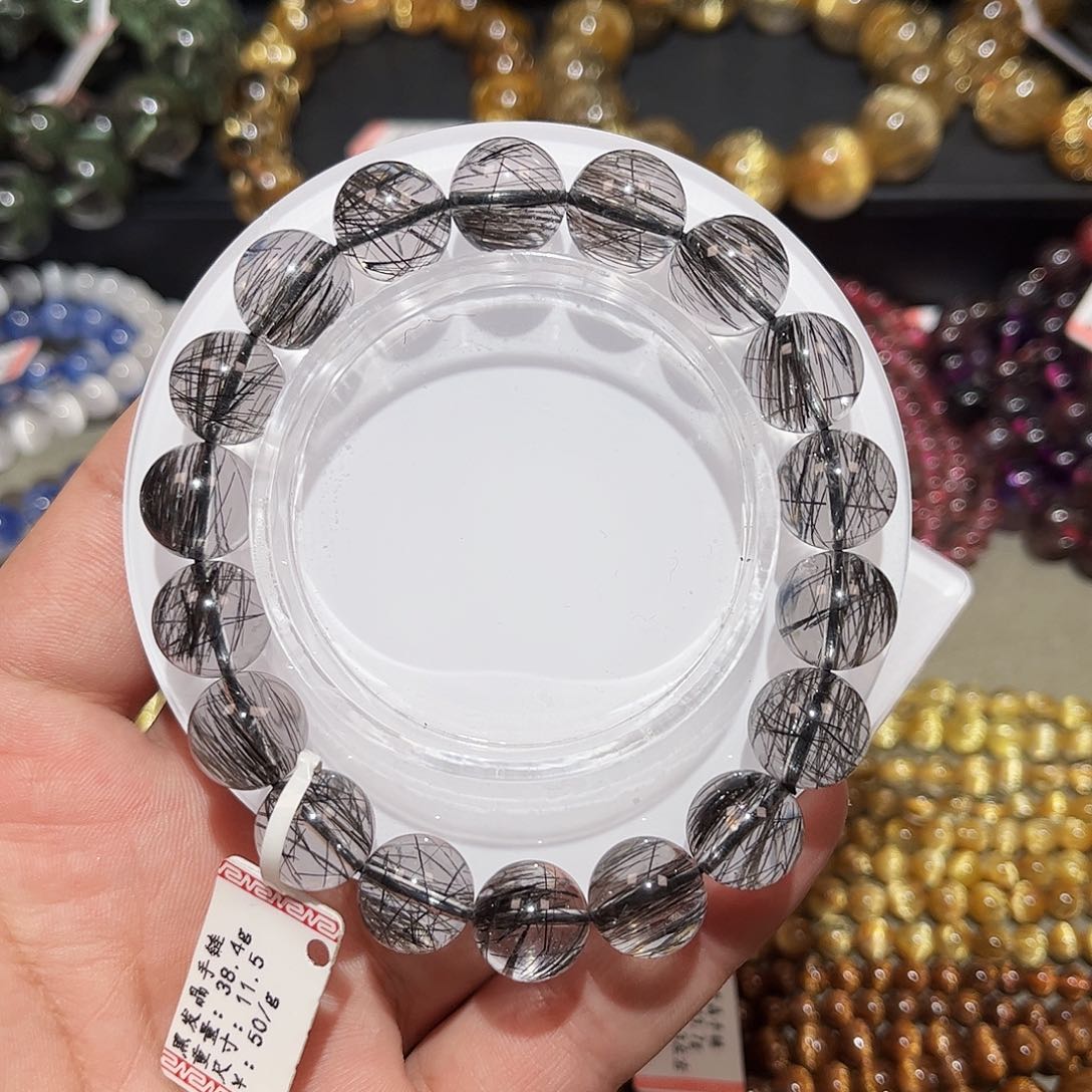 水晶手链未镶嵌黑发晶手链