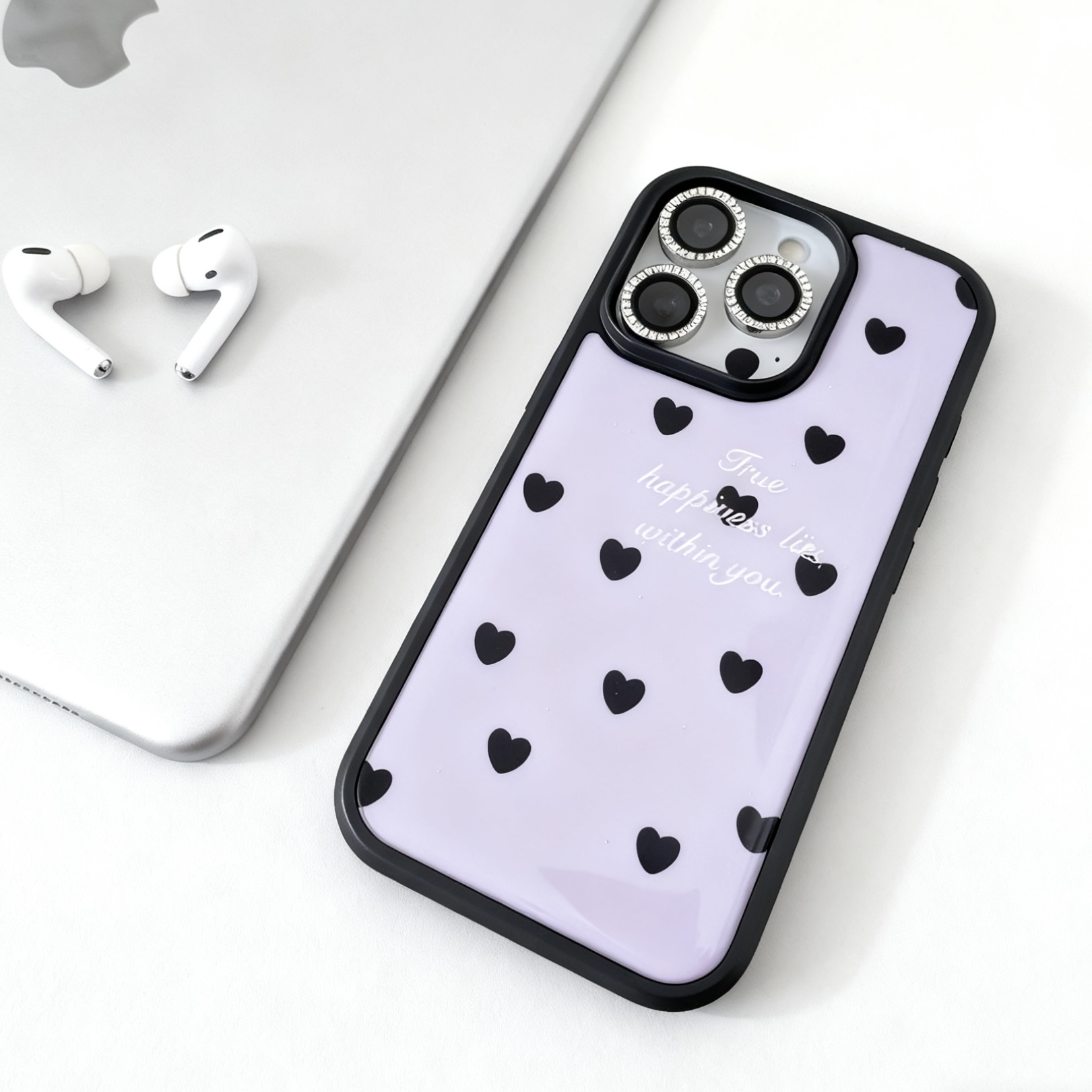 ins滴胶简约爱心设计适用苹果17promax手机壳iPhone16防摔15全包