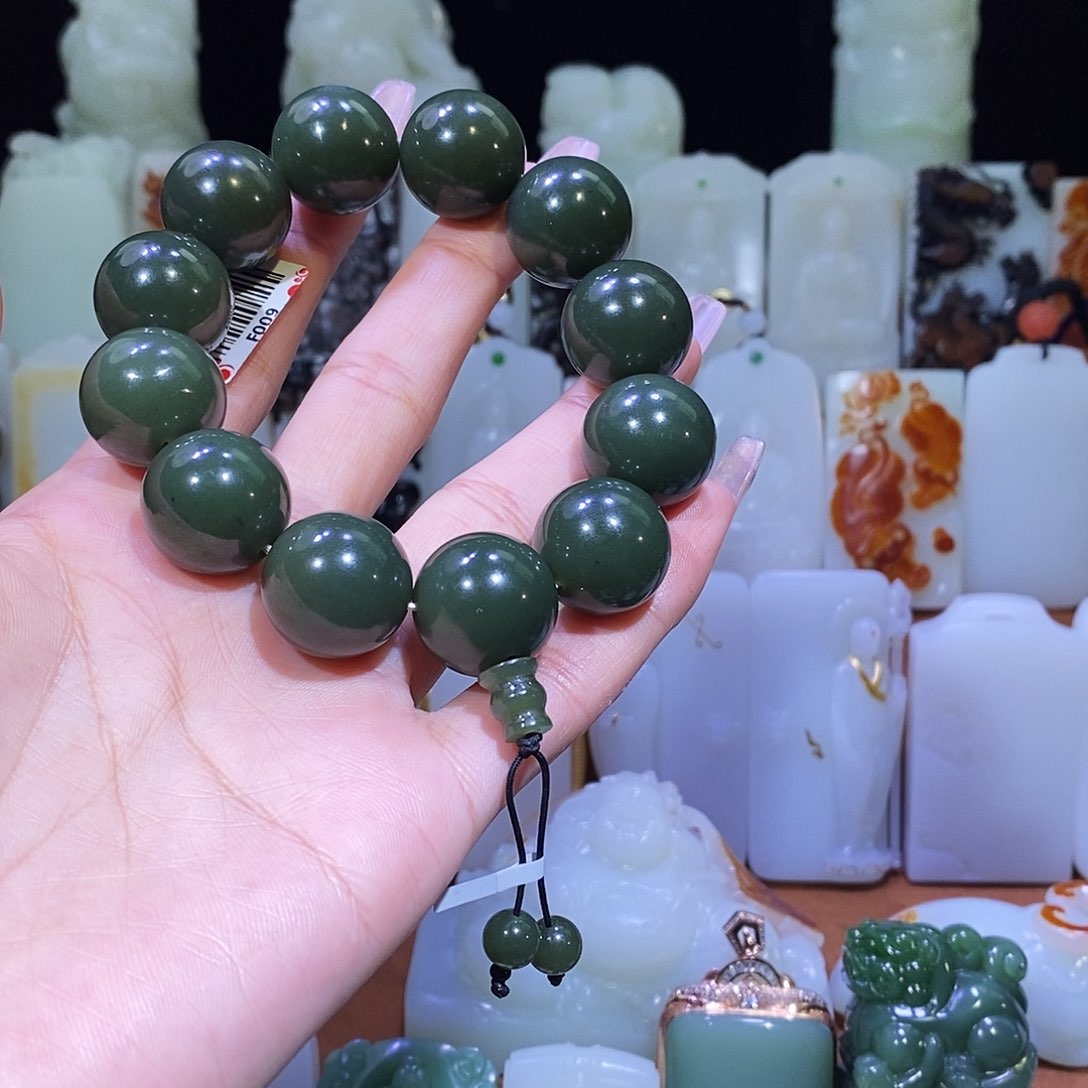 和田玉手链未镶嵌叶****好