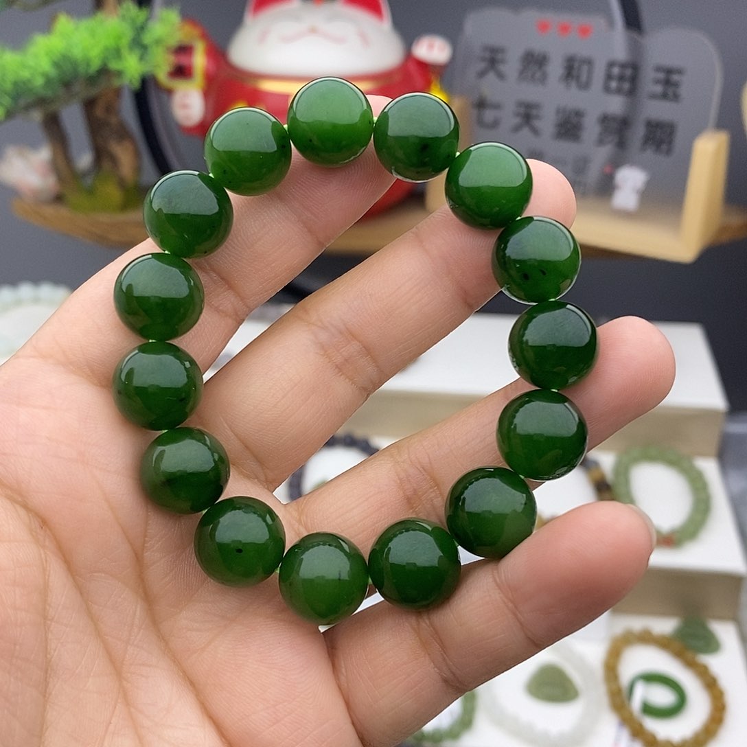 和田玉（碧玉）手链未镶嵌