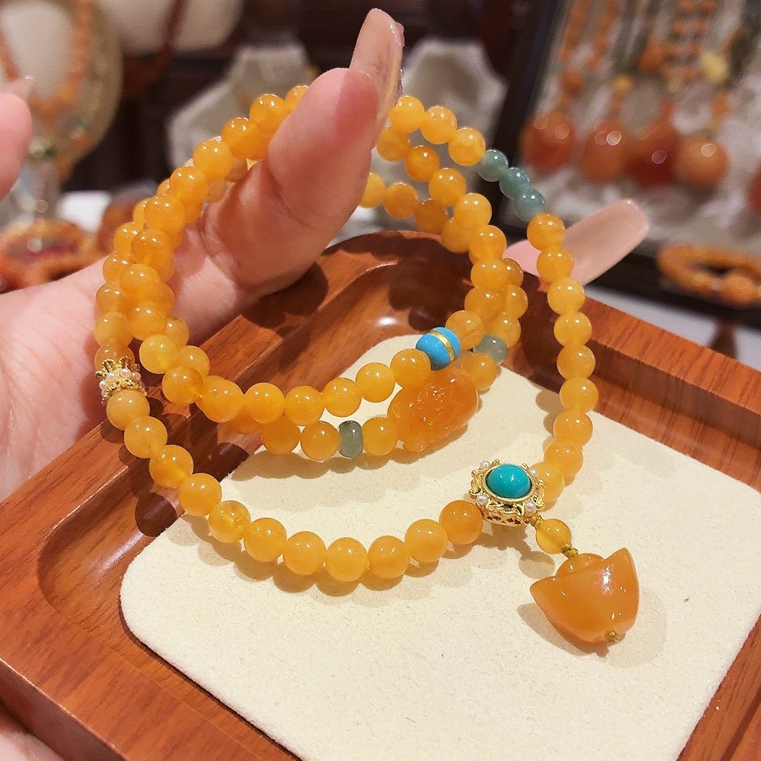 蜜蜡未镶嵌手链手串