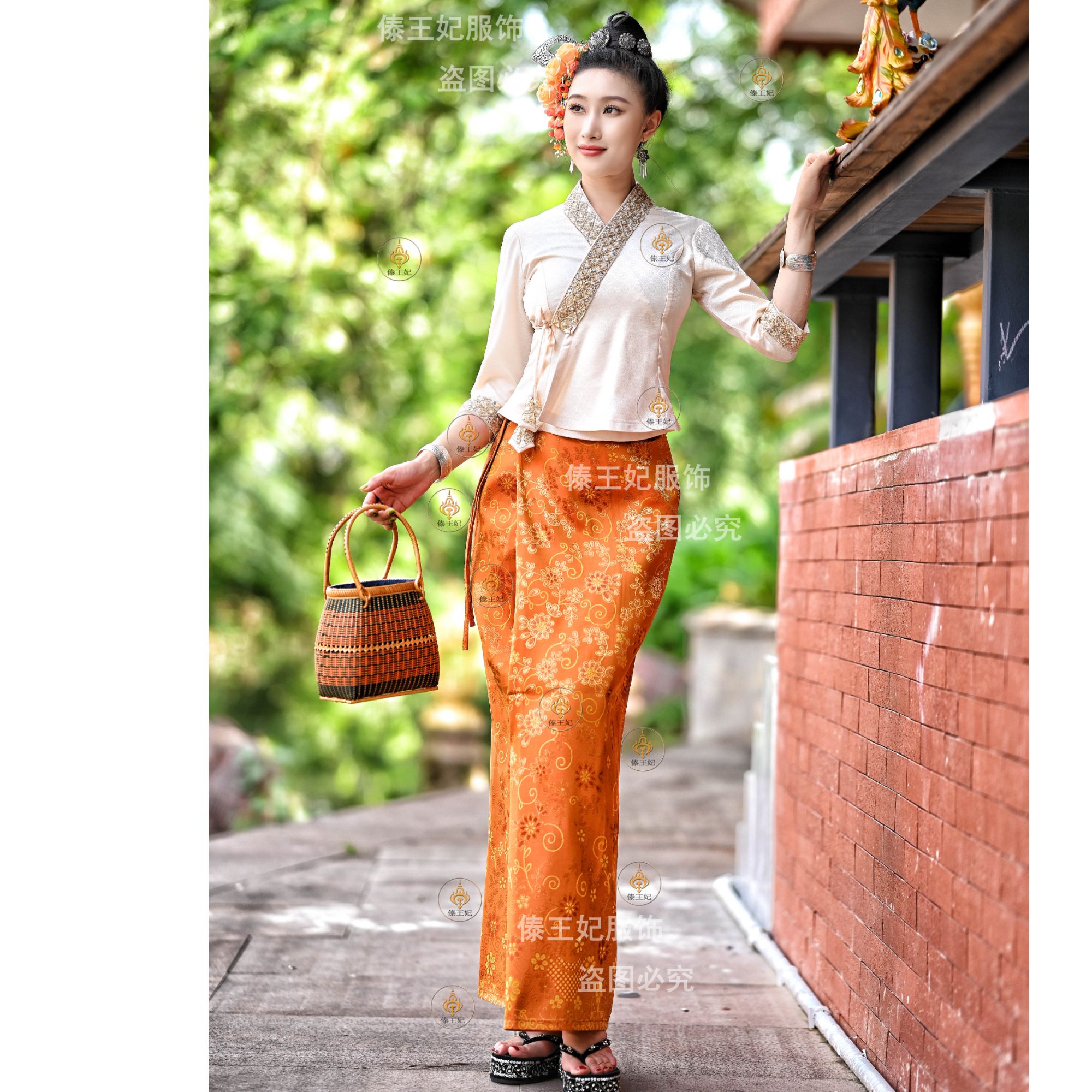 傣王妃服饰2025新款傣族传统服装女套装春夏秋季工作服日常服