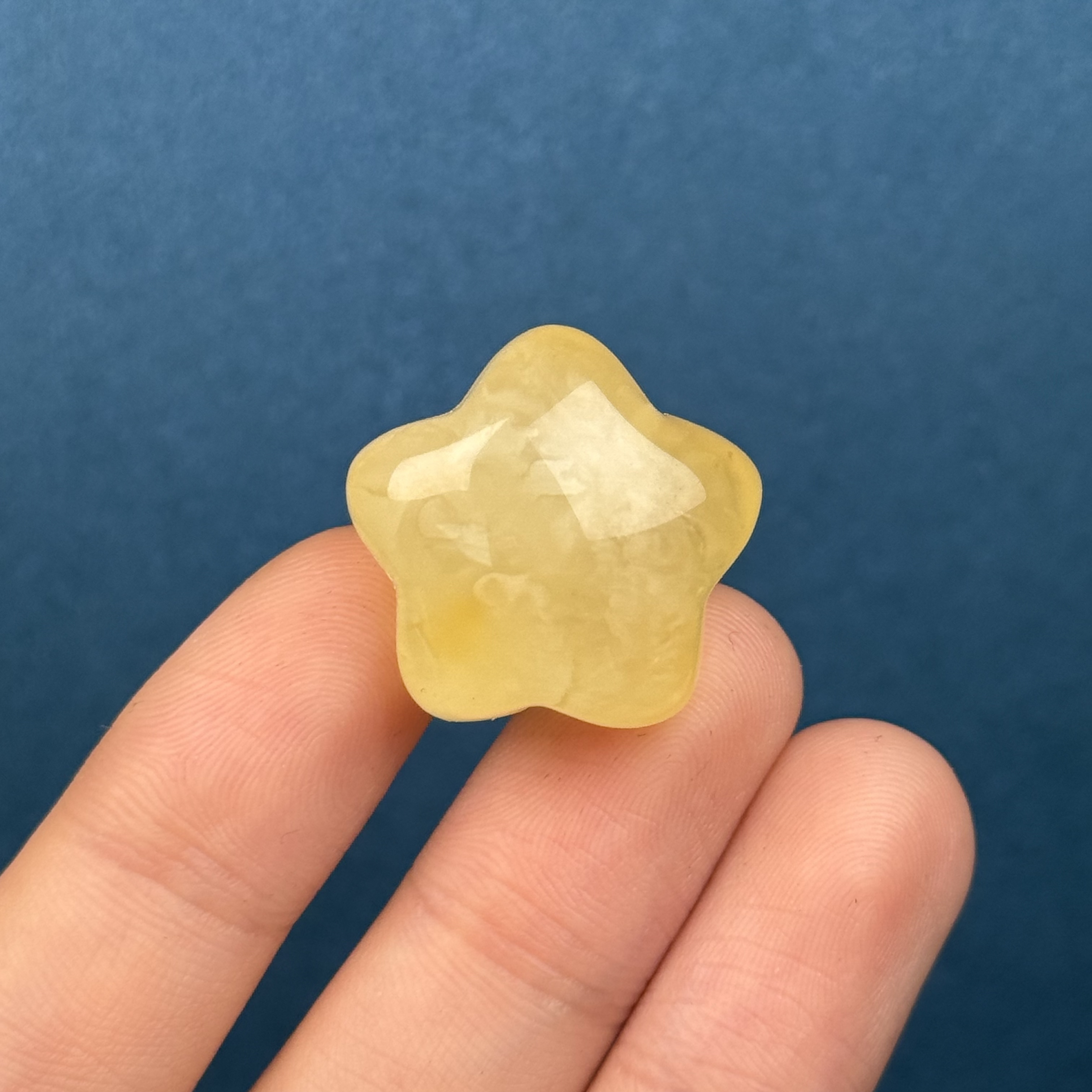 Y7411天然原矿蜜蜡 立体星星23.3*13.8mm 支持鉴定假一罚十