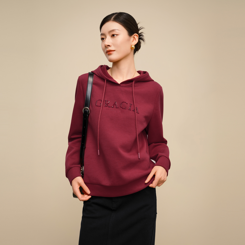 DUNNU/敦奴dunnu秋季时尚百搭宽松连帽休闲卫衣FU332113