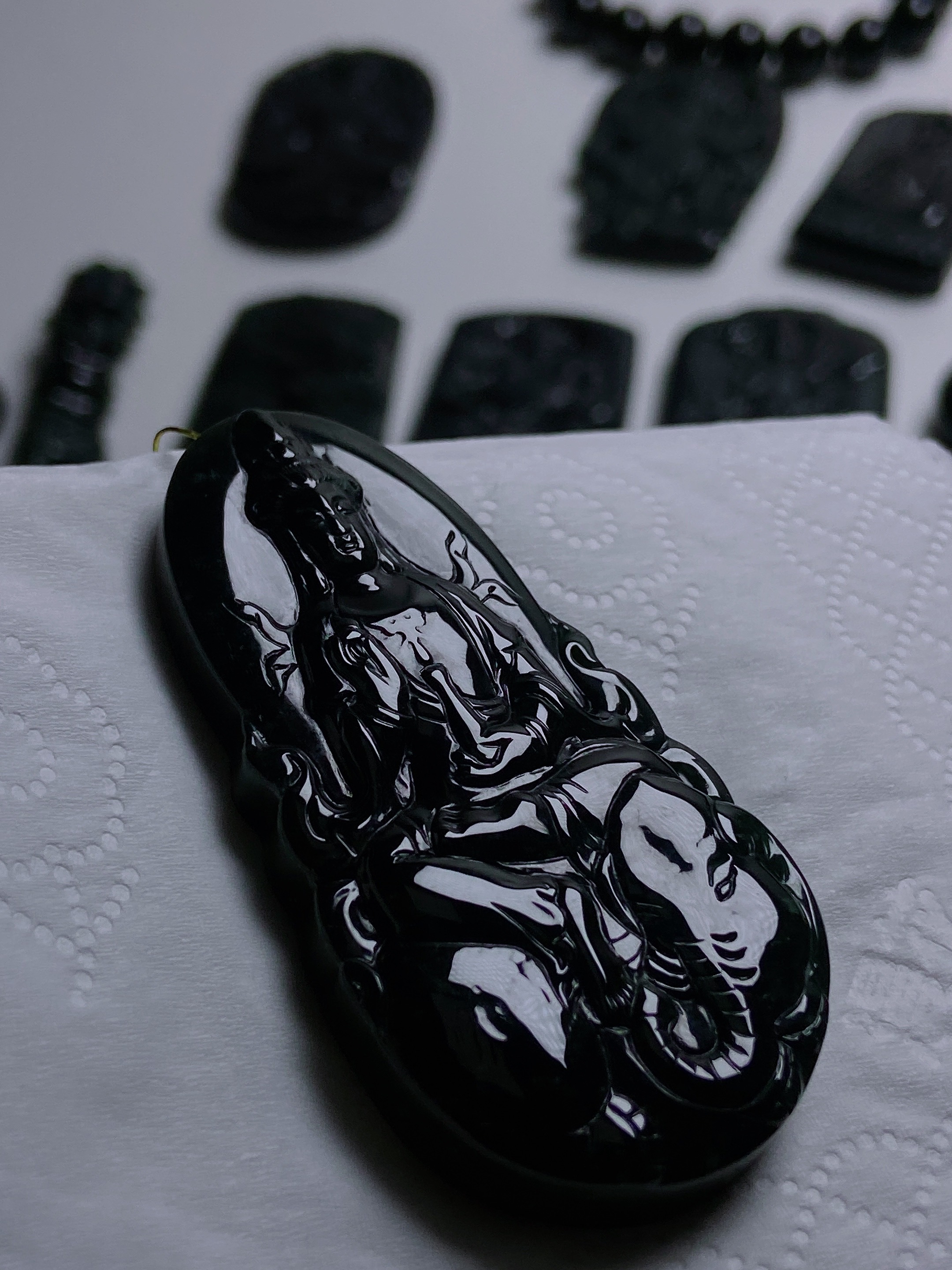 天然缅料a货 菩萨牌挂件188