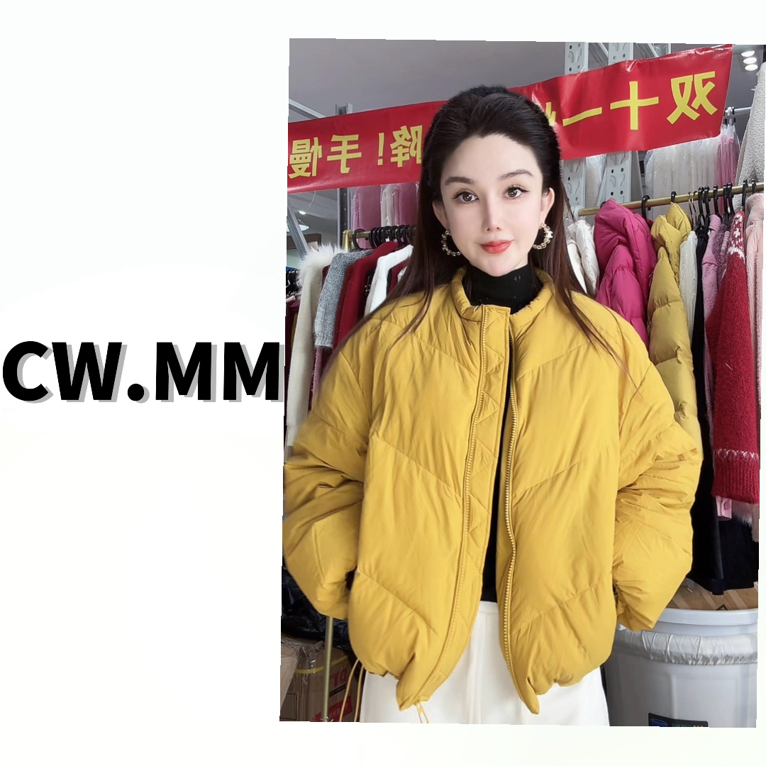 CW.MM 圆领白鸭绒气质百搭保暖羽绒服