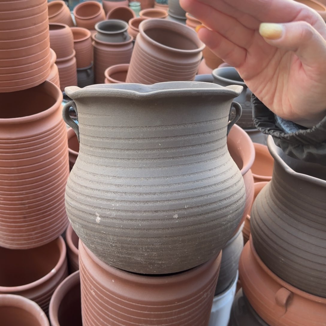 紫砂花盆口27高27宜兴紫砂