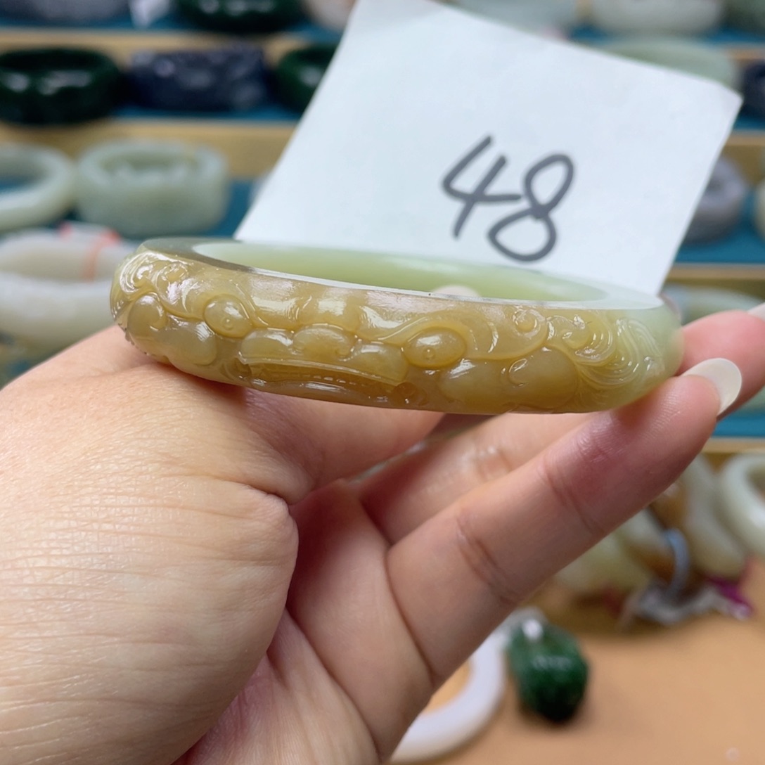 未镶嵌手镯和田玉圈口54
