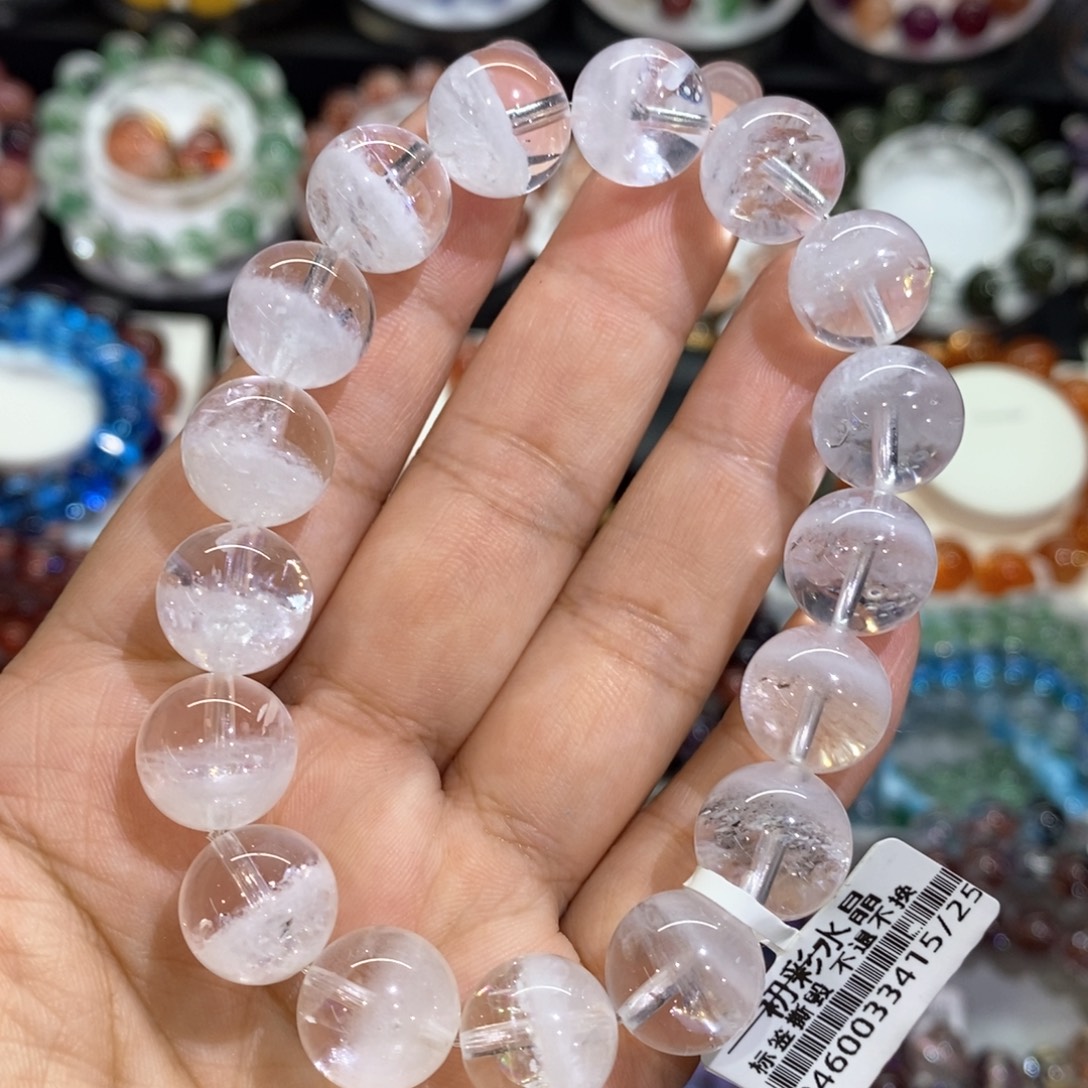 未镶嵌手链水晶白幽灵12