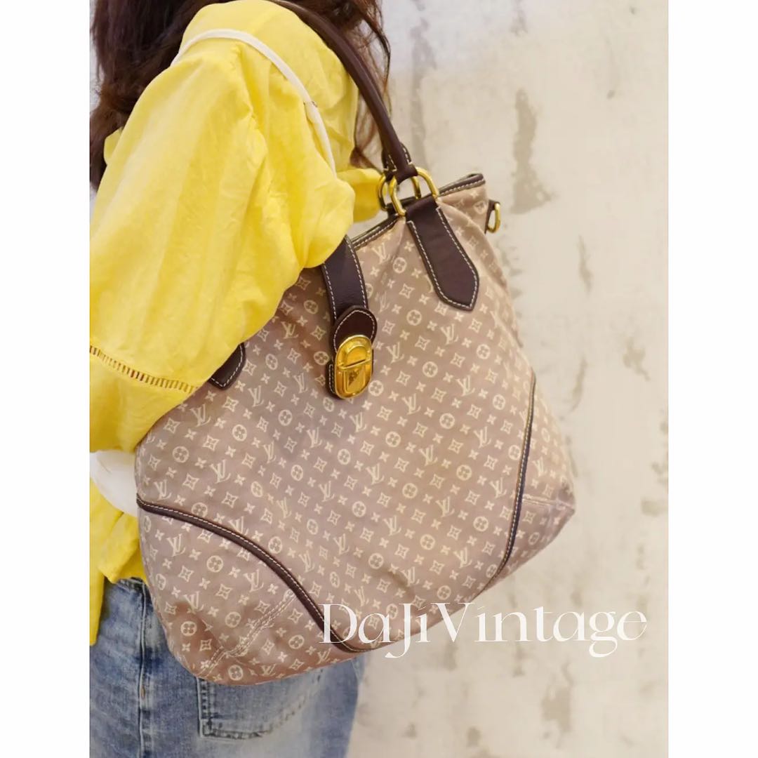 95新 LouisVuitton/路易威登 大吉中古/LV树莓粉丹宁手提斜挎包