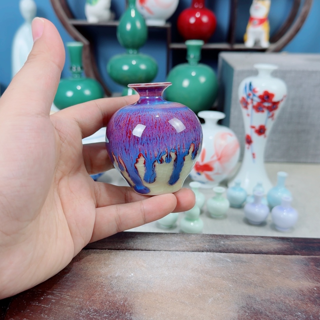 陶瓷手工小花器摆件