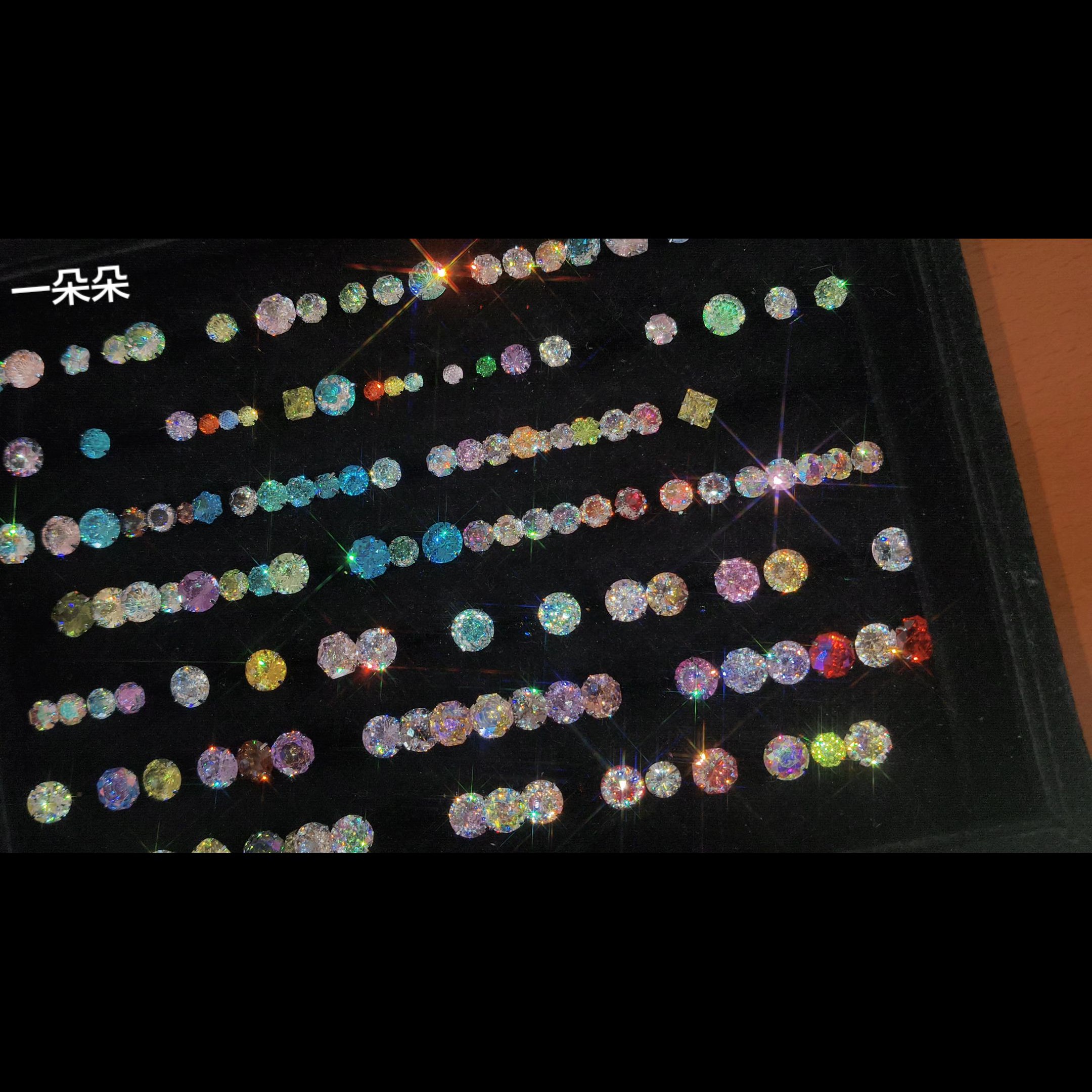 钛钢锆石耳饰 耳钉手工养耳洞真钻默认外螺旋钛钢0.8*6耳骨钉