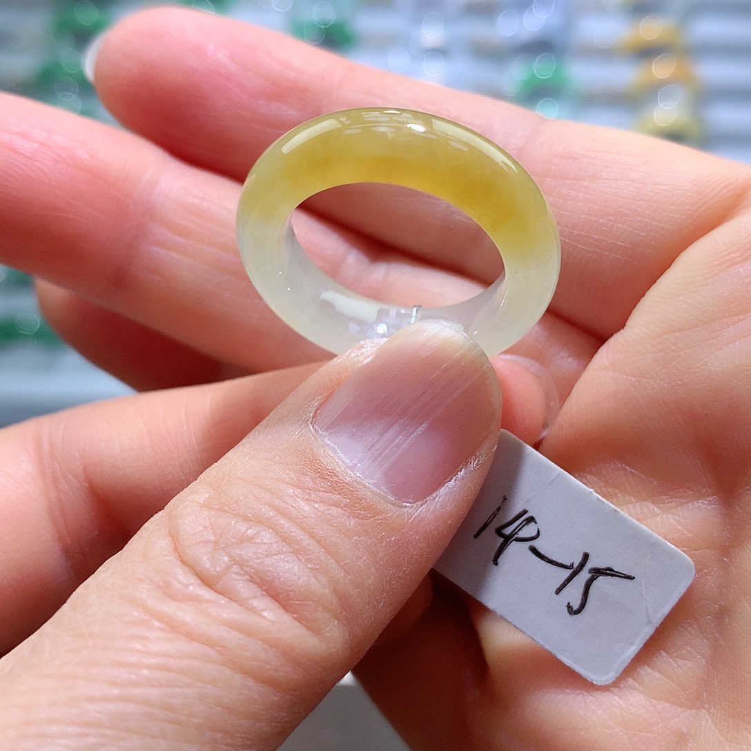 翡翠戒指未镶嵌14-15号