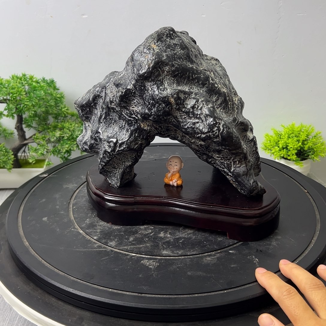 海***，石材灵璧石摆件家居摆件