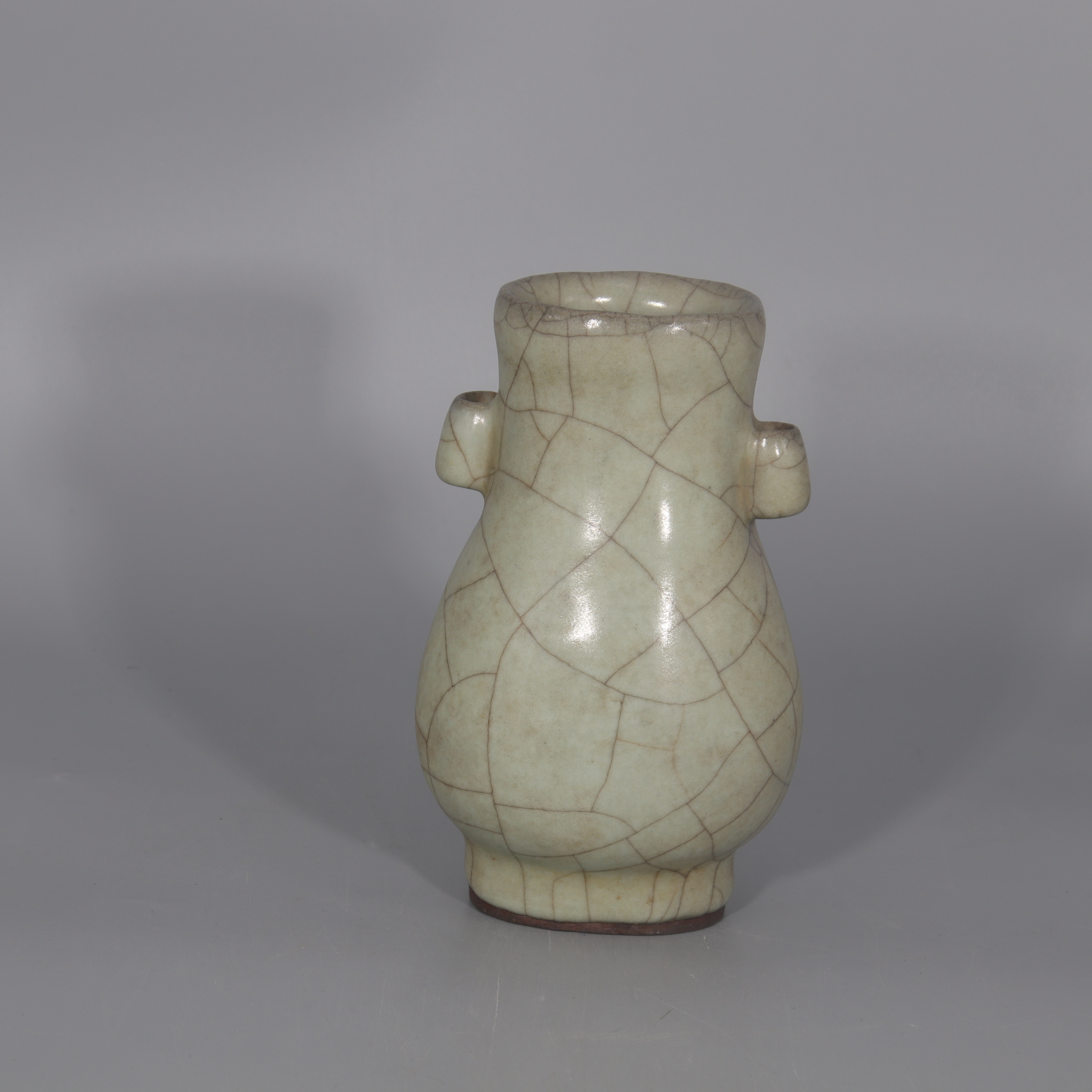 仿官釉贯耳瓶  H501-227