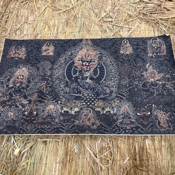 高端精品大威德金刚绘画类唐卡W94